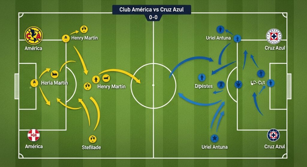 latest Club América vs Cruz Azul Lineups
