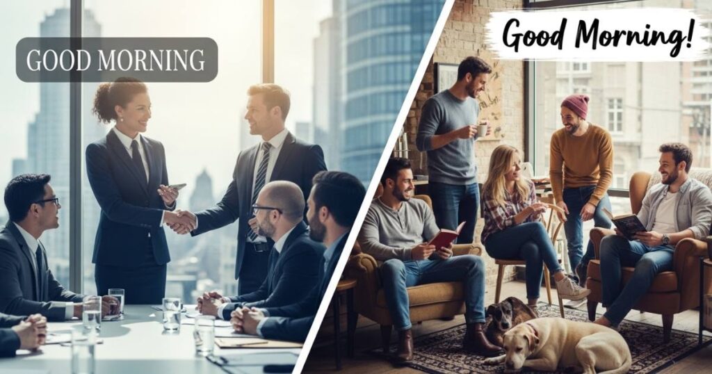 Good Morning in Formal vs Informal Settings