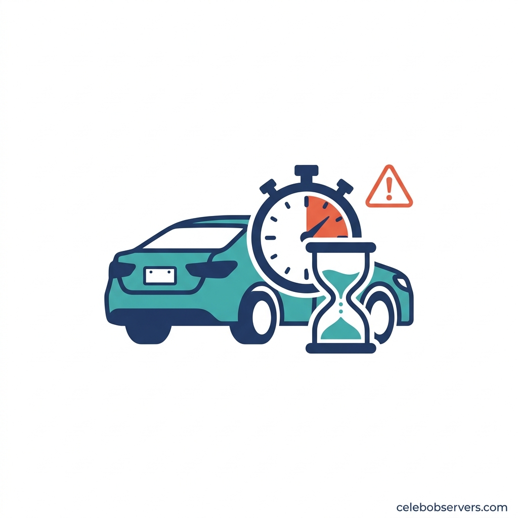 Flat illustration representing common mistakes with expiring temporary license plates