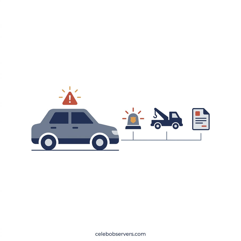 Illustration of consequences for driving with expired registration including fines and towing