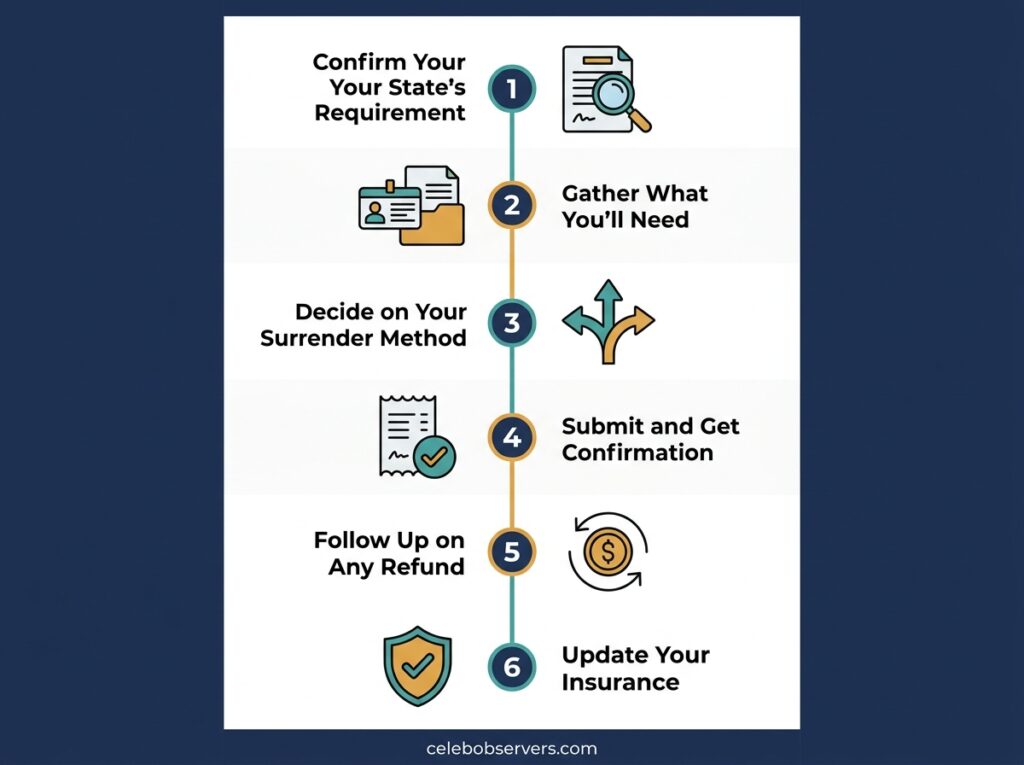 Where and How to Surrender License Plates Step-by-Step